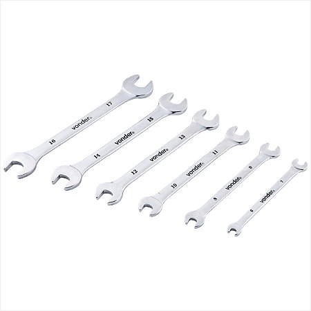 Kit de chaves fixas 6 mm a 17 mm cromadas - Vonder