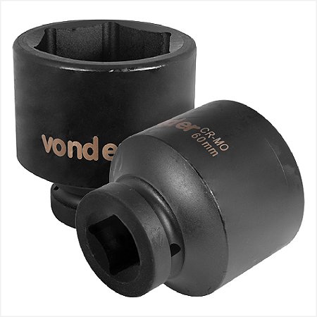 Soquete sextavado de impacto encaixe de 1" x 60,0 mm - Vonder