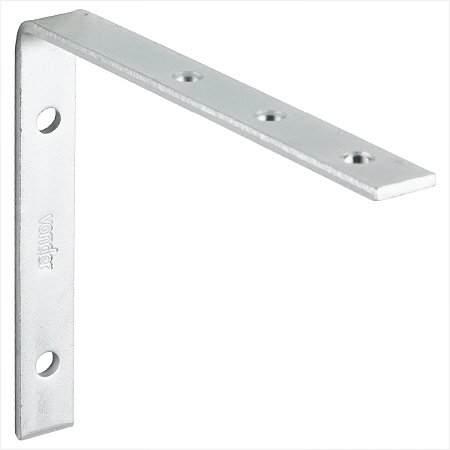 Cantoneira para cortina 8 cm x 10 cm zincada com 4 peças - Vonder