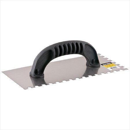 Desempenadeira de aço dentada com cabo plástico 255 mm x 120 mm - Vonder