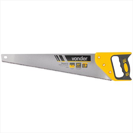 Serrote 20" aço carbono tripla afiação cabo plástico emborrachado SE 200 Vonder