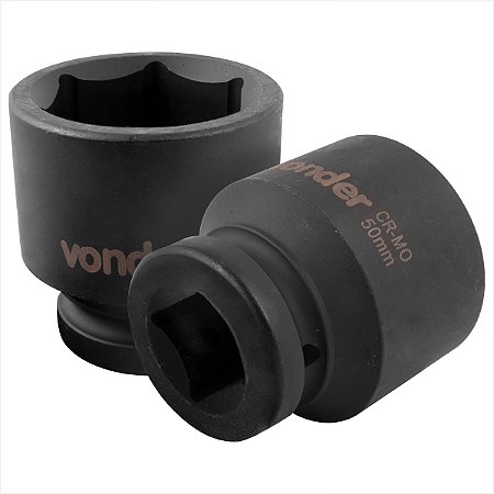 Soquete sextavado de impacto encaixe de 1" x 50,0 mm - Vonder