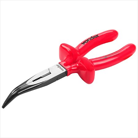 Alicate bico meia cana curvo 8" com isolação até 1.000 V - Vonder