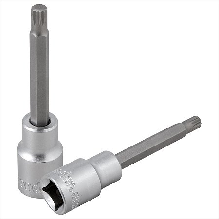 Soquete multidentado longo com encaixe de 1/2" M8 Vonder