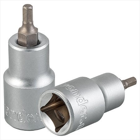 Soquete hexagonal 4 mm encaixe de 1/2" - Vonder