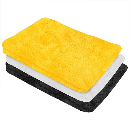 Toalha de microfibra 60 cm x 40 cm 500 g/m² extramacia com 3 peças Vonder