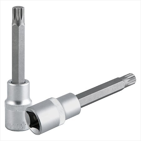 Soquete multidentado longo com encaixe de 1/2" M12 - Vonder