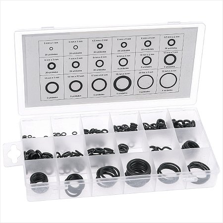 Kit de anéis de vedação/oring com 225 peças - Vonder
