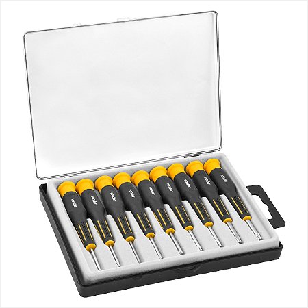 Kit de chaves hexalobular de precisão com 9 peças T4 a T20 - Vonder