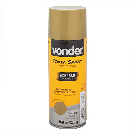 Tinta em spray dourado 350 ml/250 g - Vonder