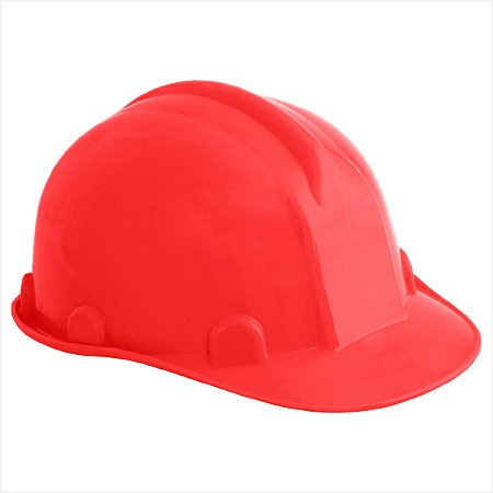 Capacete vermelho com aba frontal - Vonder