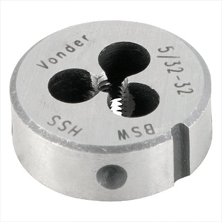Cossinete de aço rápido 5/32" BSW externo 1" - Vonder