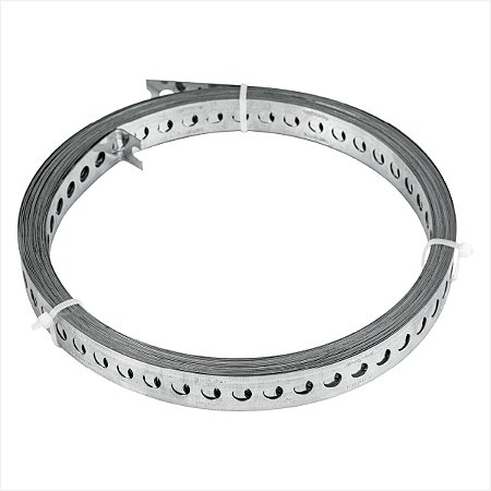 Fita de aço perfurada 17 mm x 0,40 mm x 10 m - Vonder