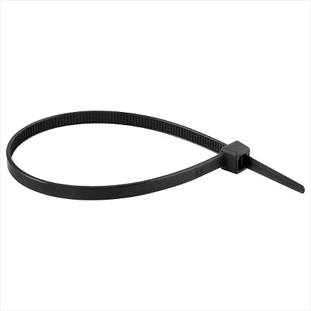 Abraçadeira de nylon preta 200 mm x 4,8 mm com 100 peças - Vonder