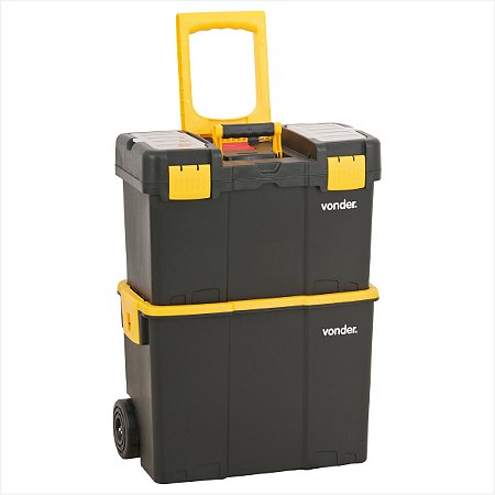 Caixa para ferramentas plástica com rodas 46 x 26 x 62,5 cm CRV 0300 Vonder