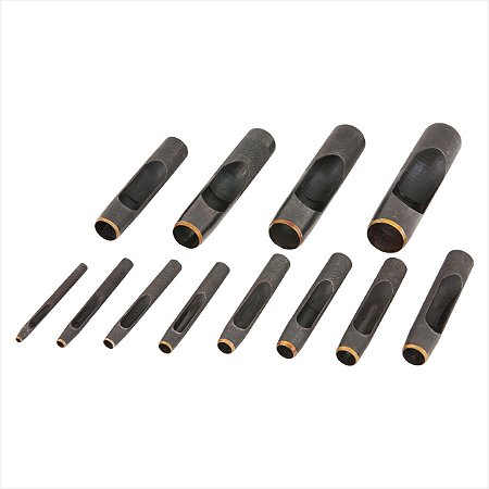 Kit de vazadores de aço de 4 mm a 32 mm com 12 peças - Vonder