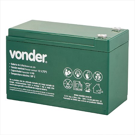 Bateria íons de lítio de 12,0 V para pulverizador costal agrícola 2 em 1 Vonder