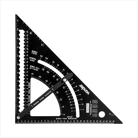 Esquadro triangular com goniômetro - Vonder