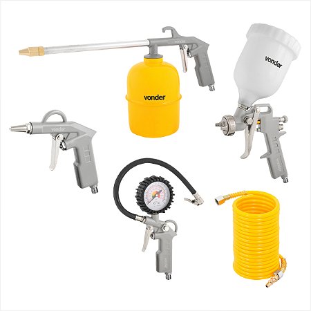Kit de acessórios para compressor com 5 peças ACV 5 - Vonder