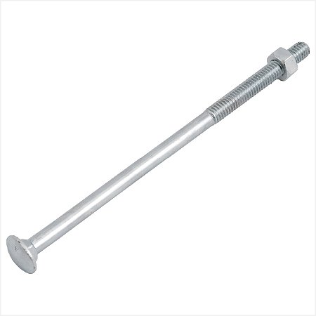 Parafuso francês zincado 5/16" x 6.1/2" com porca 100 unidades - Vonder