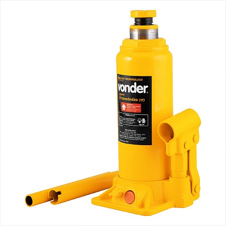 Macaco hidráulico tipo garrafa 8 toneladas (8 tf) - Vonder