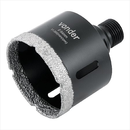 Serra copo diamantada 64 mm para esmerilhadeira - Vonder