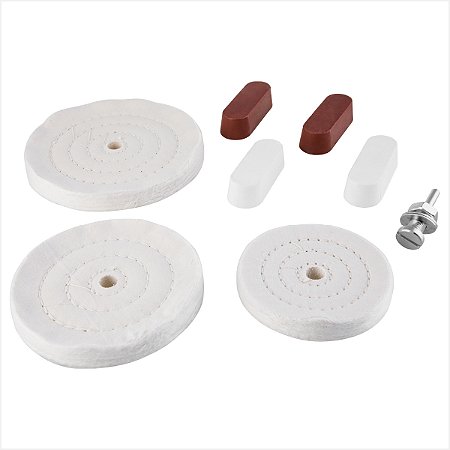 Kit de rodas de pano para polimento com pasta - Vonder