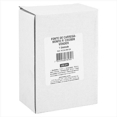Fonte de carregamento 20 V para CIV 200B - Vonder