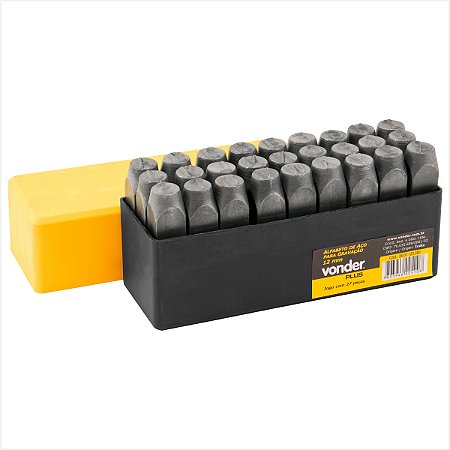 Alfabeto/punção de aço para gravação 10 mm - Vonder Plus