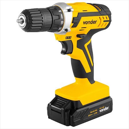 Parafusadeira/furadeira a bateria 20 V fonte bivolt automática PFV 238 Vonder