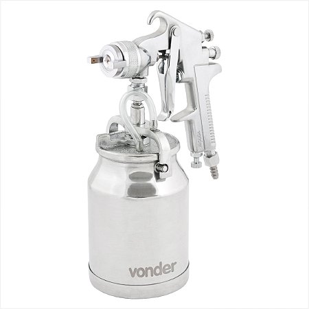 Pistola para pintura com caneca em alumínio tipo sucção PSV 100 - Vonder