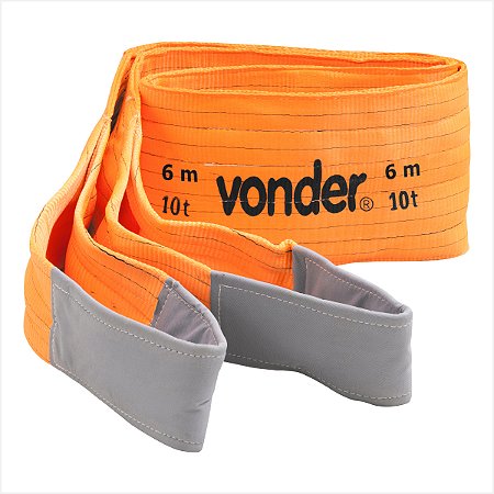 Cinta para elevação de cargas 7:1 6,0 m 10,0 tf laranja CE 1060 - Vonder