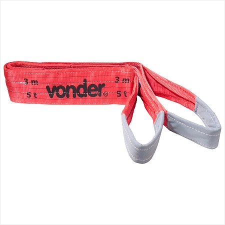 Cinta para elevação de cargas 7:1 3,0 m 5,0 tf vermelha CE 530 - Vonder