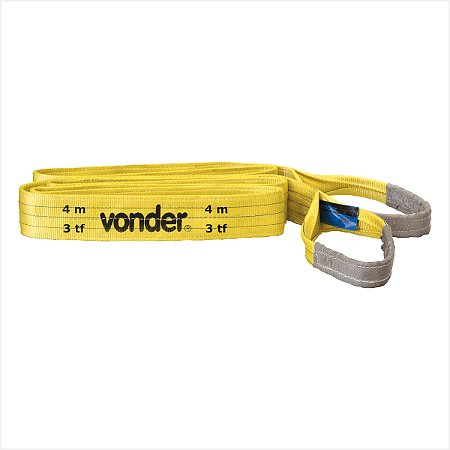 Cinta para elevação de cargas 7:1 4,0 m 3,0 tf amarela CE 340 - Vonder