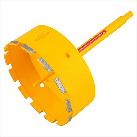 Serra copo diamantada 150 mm com haste - Vonder