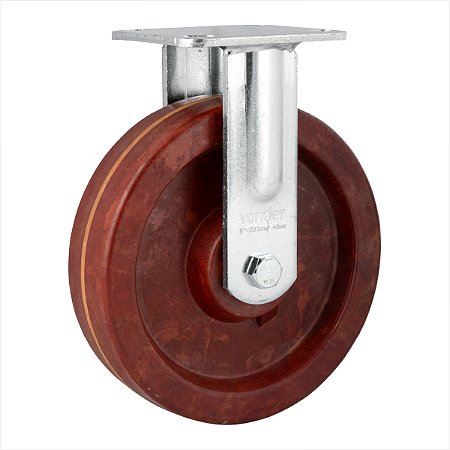 Rodízio fixo industrial 8" de celeron marrom - Vonder