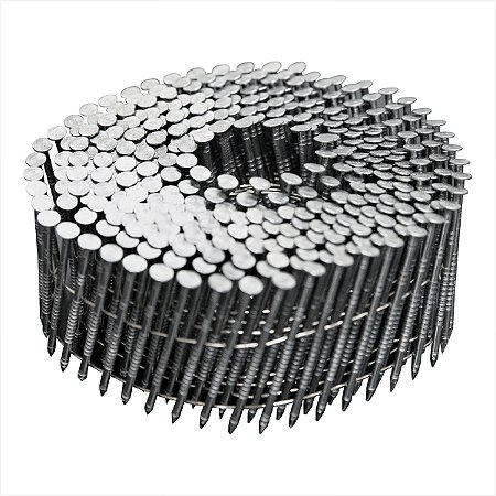 Prego coil anelado 2,1 x 45 mm polido caixa com 12.600 unid pregador PP 550 Vonder