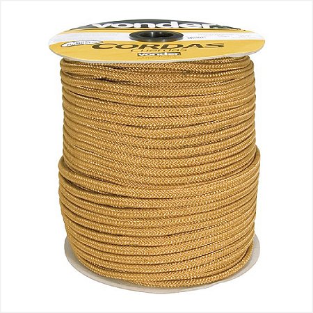 Corda caminhoneiro trançada 8 mm x 228 m ouro - Vonder