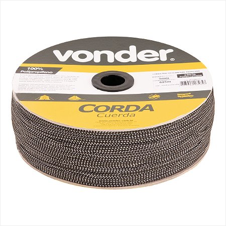 Corda multifilamento trançada 3,0 mm x 625 m cores diversas - Vonder