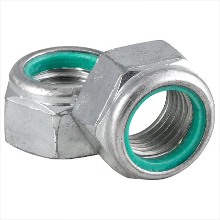Porca autotravante sextavada 18 mm MA baixa zincada 100 peças - Vonder