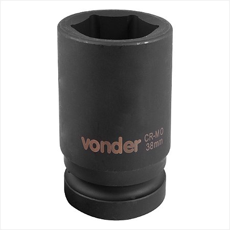 Soquete sextavado longo de impacto 38 mm encaixe de 1" - Vonder