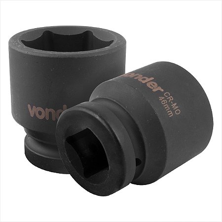 Soquete sextavado de impacto encaixe de 1" x 46,0 mm - Vonder