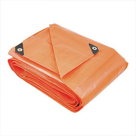 Lona reforçada de polietileno laranja 12 m x 10 m - Vonder Plus