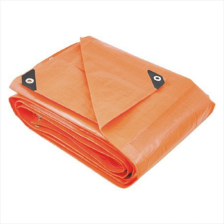 Lona reforçada de polietileno laranja 8 m x 5 m - Vonder Plus