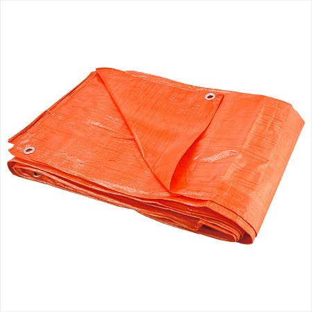 Lona de polietileno laranja 7 m x 6 m 100 micra - Vonder LEVE