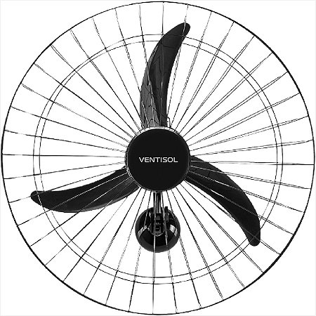 Ventilador de parede oscilante 60cm 127/220 V preto 543 Ventisol