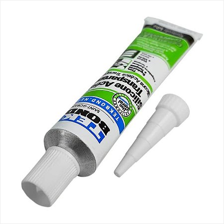 Borracha de silicone acético transparente 50 g tubete - TEKBOND