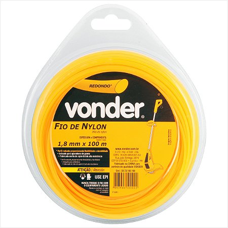 Fio de nylon 1,8 mm x 100 m redondo - Vonder