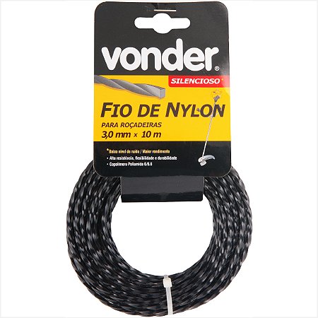 Fio de nylon 3,0 mm x 10 m silencioso - Vonder