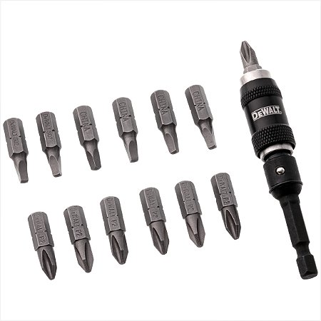 Adaptador angular Parafusadeira Bits 1/4" DWPVTC14 14 peças - DeWalt
